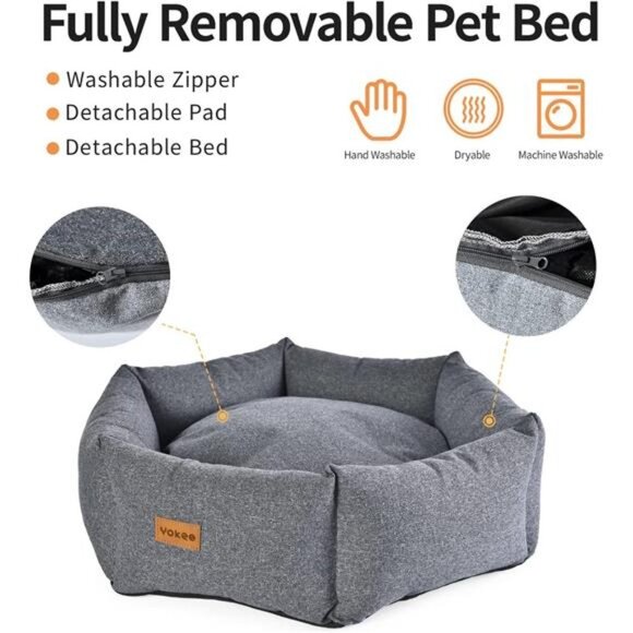 Washable Dog Beds for Small Medium Dogs Cat Bed Waterproof Dog Bed - Picture 4 of 4